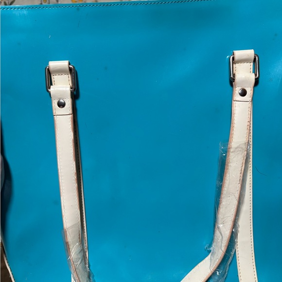 Beijo Turquoise and Cream Tote Bag - Picture 3 of 5